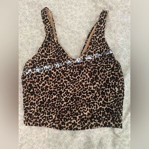All in Motion Leopard Print Crop Top